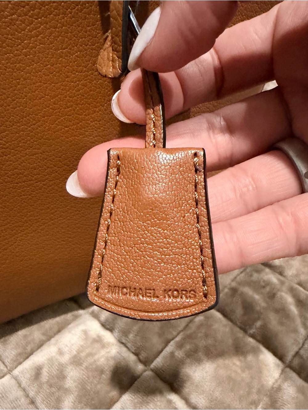 Michael Kors Tan Leather Satchel with Wallet and Detachable Strap - Picture 10 of 12